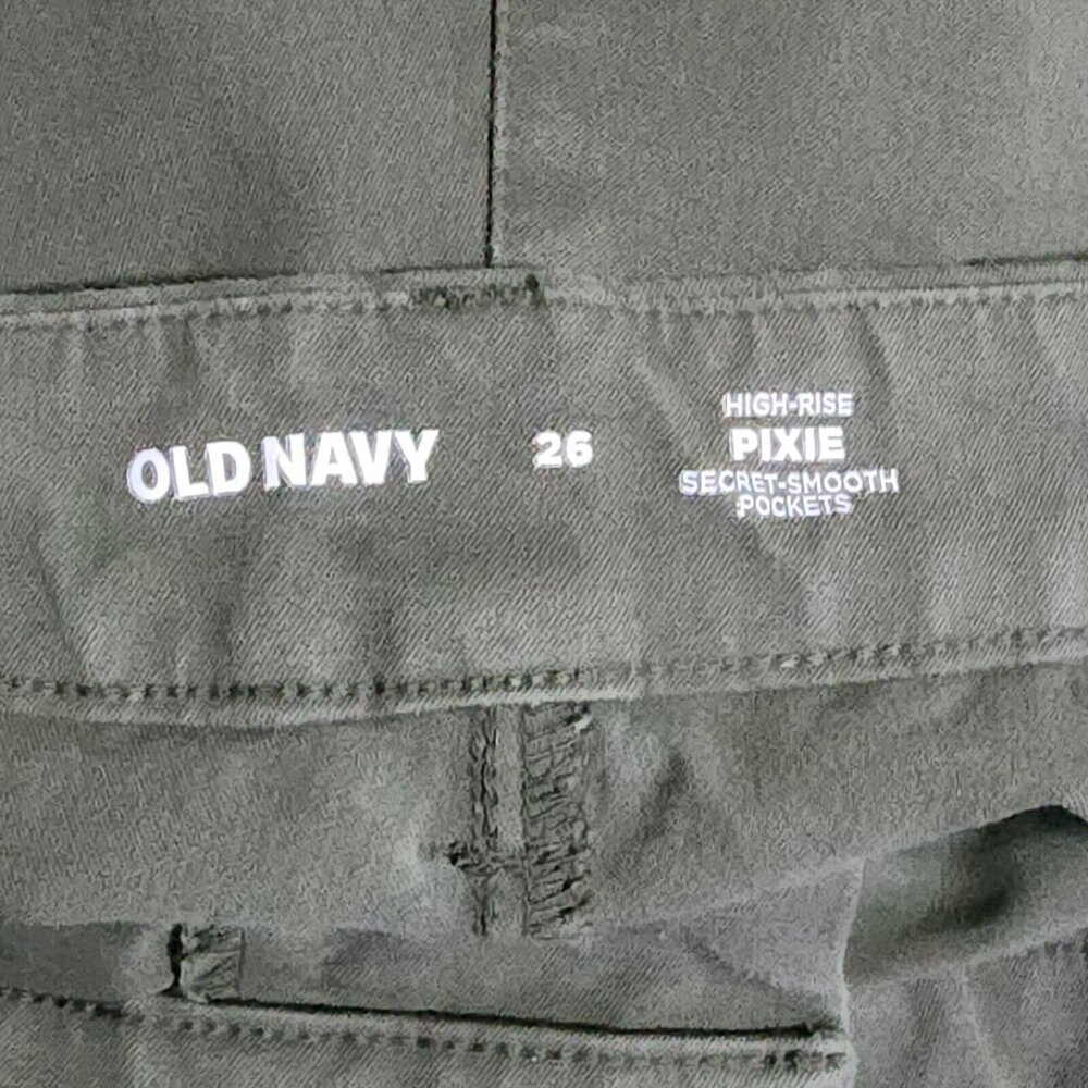 Old Navy Pants Womens Plus Size 26 Solid All Gree… - image 2